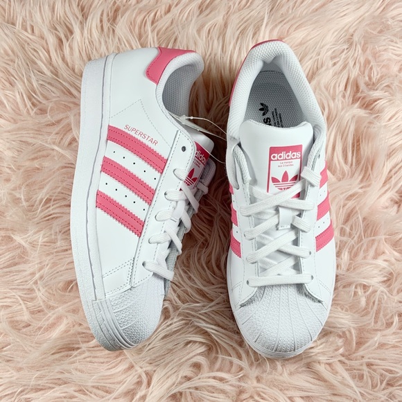 New Adidas Superstar Sneakers Pink/White - Picture 3 of 7
